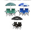 Folding Double Beach Chair w/ Parasol